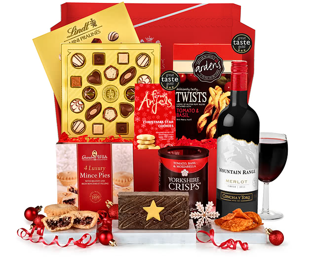 Festive Collection Gift Carton With Red Wine